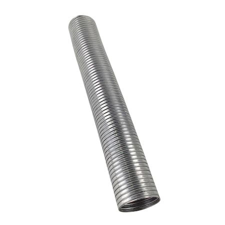 Heavy Duty Mfg Pipe, Flex, Exhaust, Cut Length, Stainless 0.016/0.020 Strip, 3.5 In. Dia, 24 In. Lng 17B-350-24SS